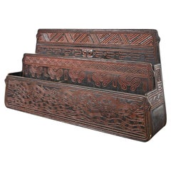Tiffany Studios New York American Indian Patinated Bronze Letter Rack