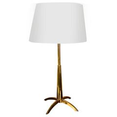 Mid Century Modernist Brass Table Lamp by Stiffel