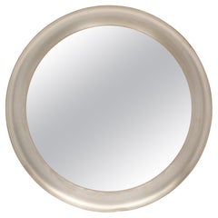 Specchio circolare modernista francese vintage