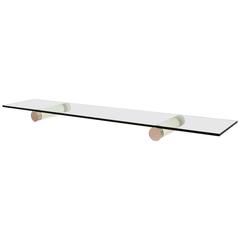 1970s Lucite and Chrome Eight-Foot Floating Glass Top Console / Shelf 2
