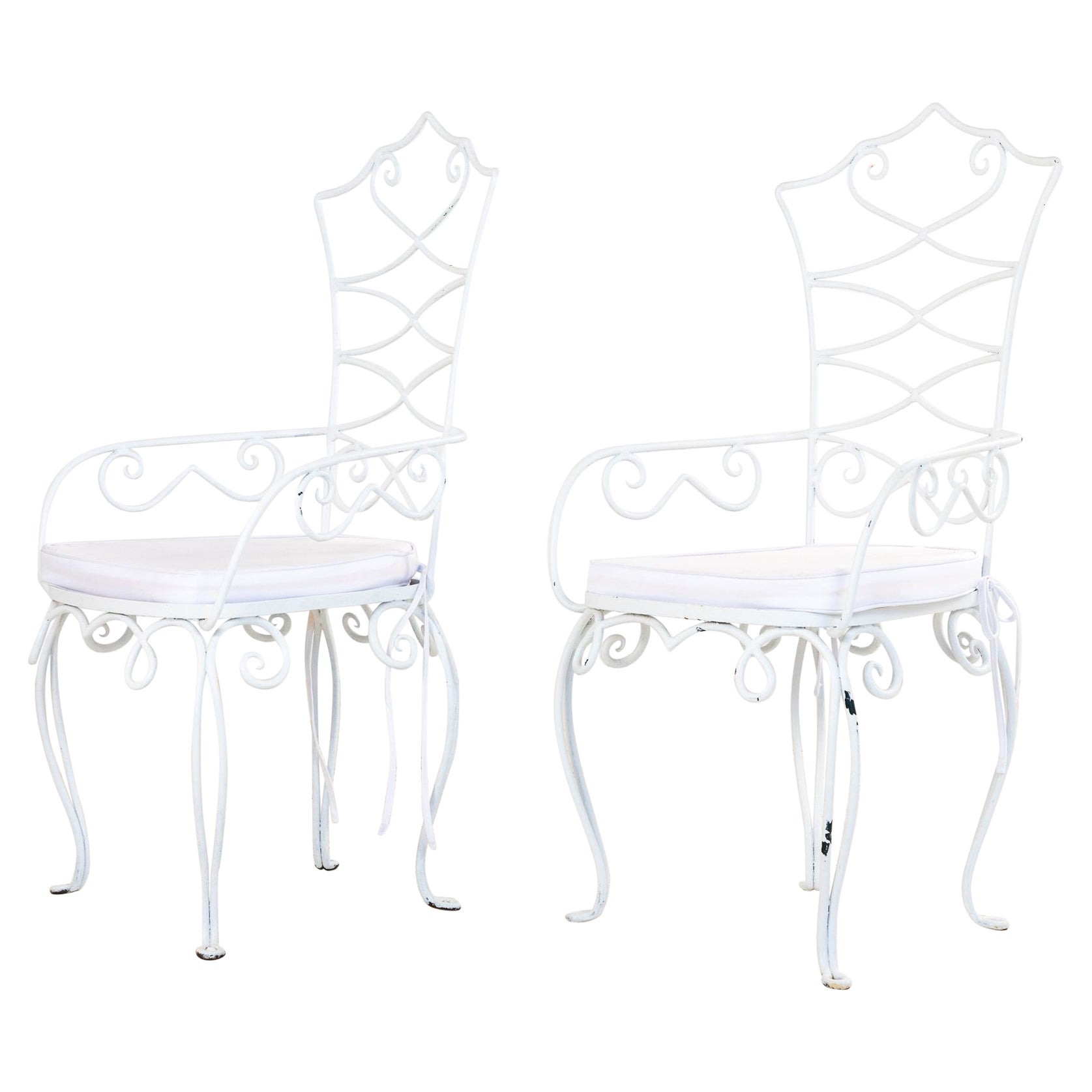 Paire de chaises de bistrot françaises Rene Drouet, milieu du 20ème siècle