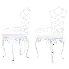 Rene Drouet French Bistro Chairs, Mid 20th Century, Pair