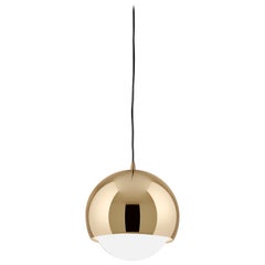 Nobody Sphere Shiny Gold Pendant Lamp by Euroluce Lampadari