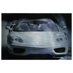 Bob Snell Serigraph on Aluminum, "Ferrari"