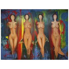 Large Figural Oil Painting by Baron Siamanto Levon