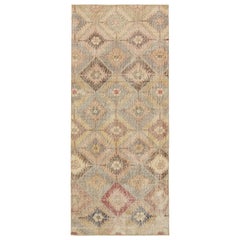 Tappeto vintage Zeki Müren con medaglioni floreali multicolore  Rug & Kilim