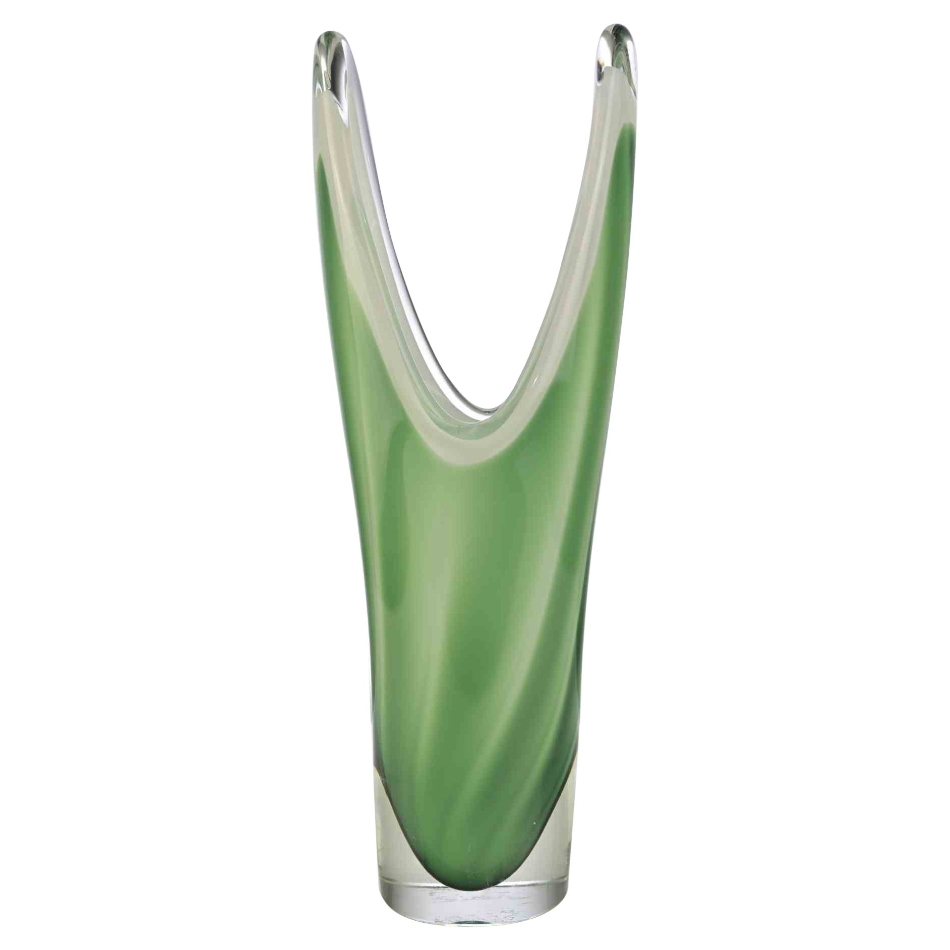 Vintage Green Vase, italy, 1970s