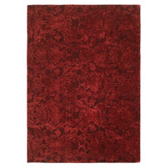 Rug & Kilim’s European Style Rug in Burgundy with Floral Patterns