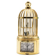 Pendulette Cage à Oiseaux by Bucherer, Late 20th Century