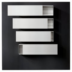 Shigeru Uchida Floating Aluminum Wall Cabinets With Sliding Doors