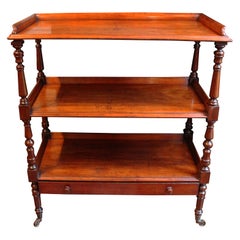 c. 1835 English William IV Period Butler's Trolley Etagere or Dumbwaiter