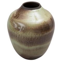 Contemporary ‘2015’ Green Celadon Vase One of a Kind, Karen Swami