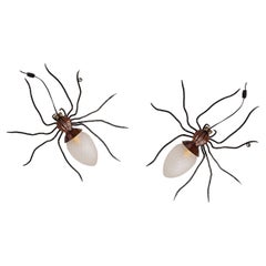 Pair of Spider Sconces by Rossini, Italy
