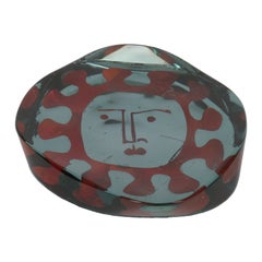 Fontana Arte reverse painted glass dish