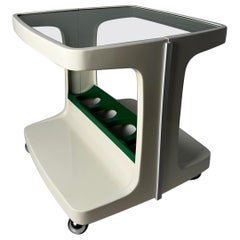 French Space Age Bar Cart with Bottle Holder by Marc Held for Prisunic, 1970s
