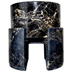 Too Hard to Be True Marble Stool by Kueng Caputo 