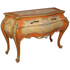 20th Century Lacquered and Painted Commode
