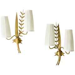Vintage Scandinavian Wall Lights by Hans Bergström, Ateljé Lyktan, Sweden, 1940s
