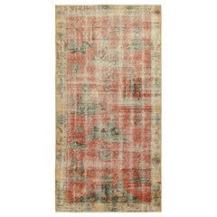 Vintage Turkish Runner Rug in Bright Red with Grand Pictorials  Rug & Kilim