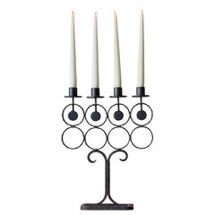 Candelabro de hierro de Bertil Vallien para Bode Smide, años 60