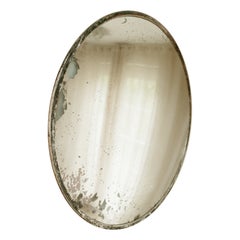 Antique 1930's industrial convex mirror