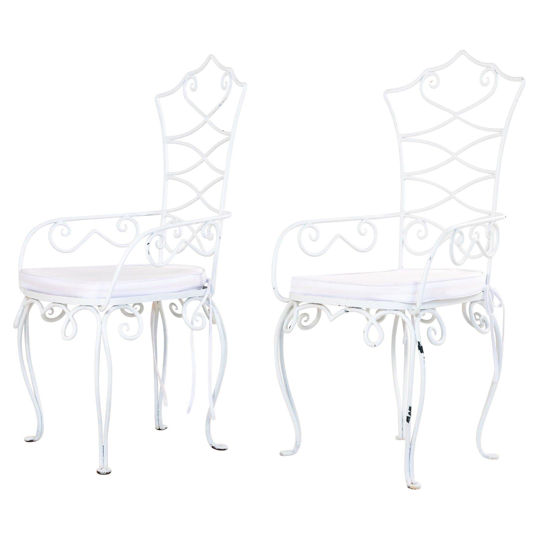 Paire de chaises de bistrot françaises Rene Drouet, milieu du 20ème siècle