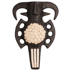 Dominique Pouchain Ceramic zoomorphic wall lamp, bull style