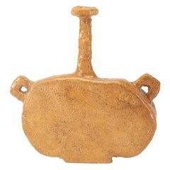 Van Hooff Ceramic Vase "Rabu" in Natural Clay, Contemporary African Style Vessel