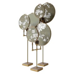 Ensemble de trois lampes de table bleu vert gris n° 15 de Sander Bottinga