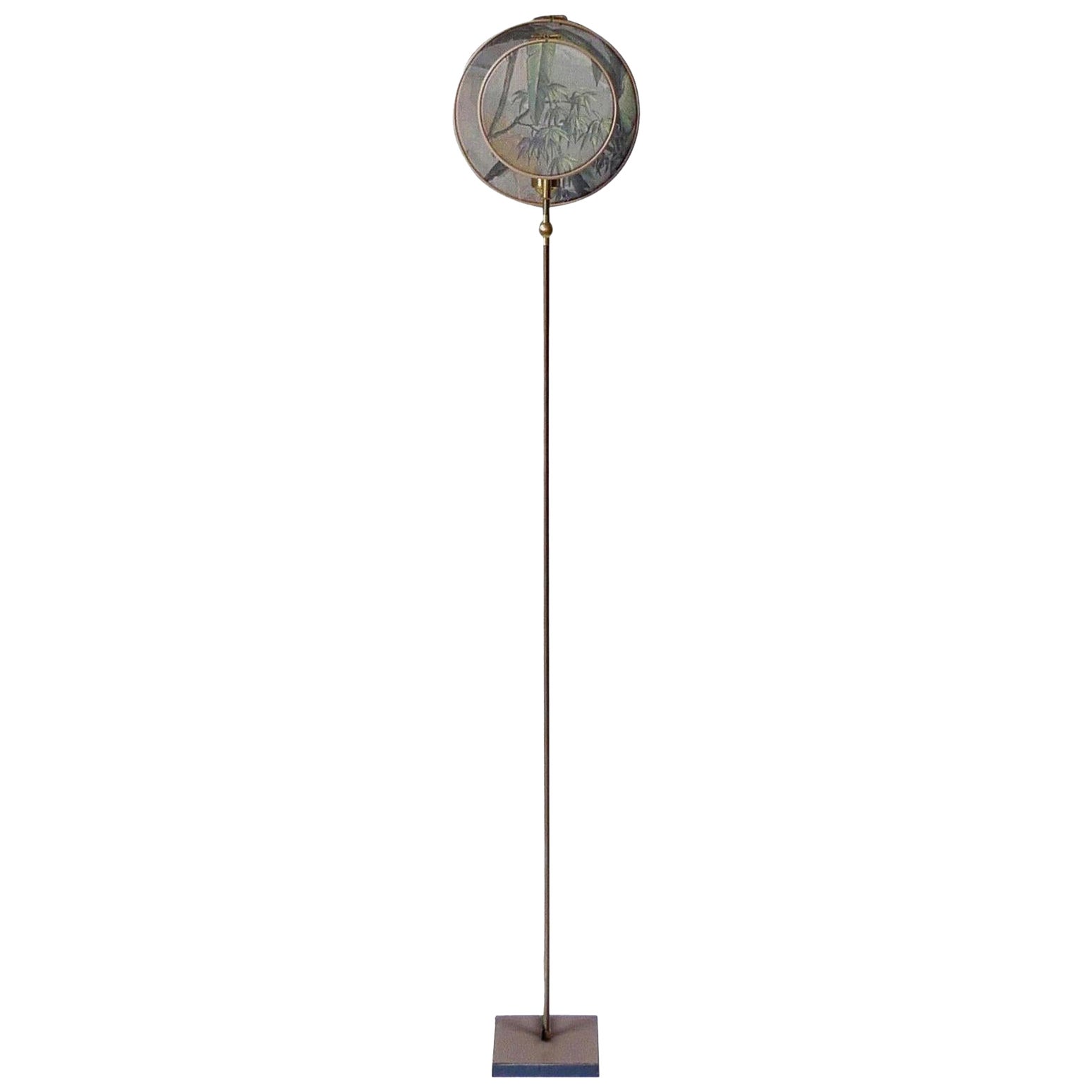 No. 11 Circle Blue Grey Contemporary Art Floor Lamp by Sander Bottinga
