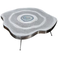 Free Shape Aluminium and Agate Coffee Table 12