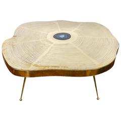 Free-Form Brass and Agate Coffee Table 9