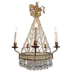 Antique French Empress Eugenie Baccarat Crystal Chandelier, Circa 1865-1885.