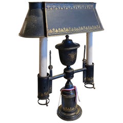 19th Century Black Tole Lamp