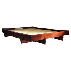 American Studio Craft Platform Bed in the Manner of George Nakashima, 1980s