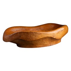 Joseph Savina : bol en bois massif de forme libre, vers 1950