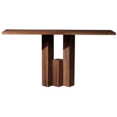 Monumental Solid Walnut Console - Fenestra by Mokko