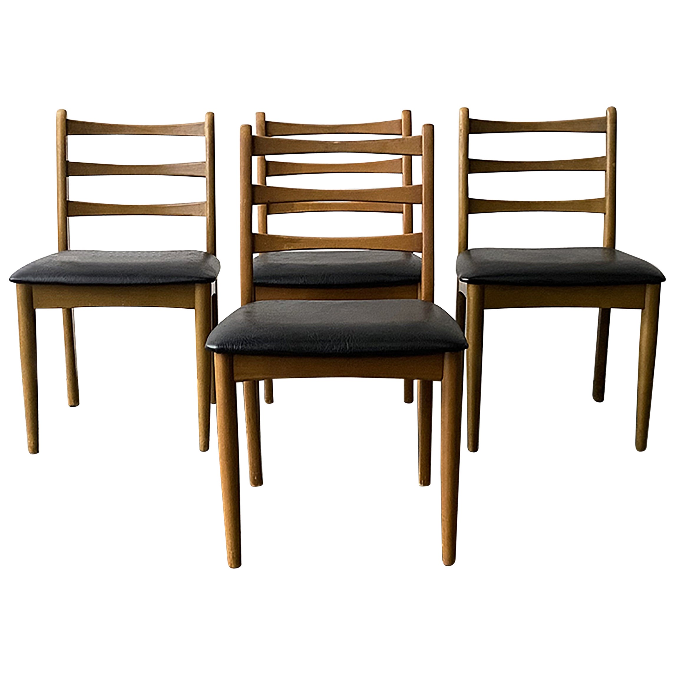 Set of 4 1970's Mid-Century dining chairs by Schreiber Furniture