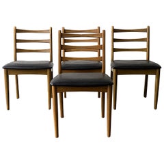Juego de 4 sillas de comedor de mediados de siglo de 1970 de Schreiber Furniture
