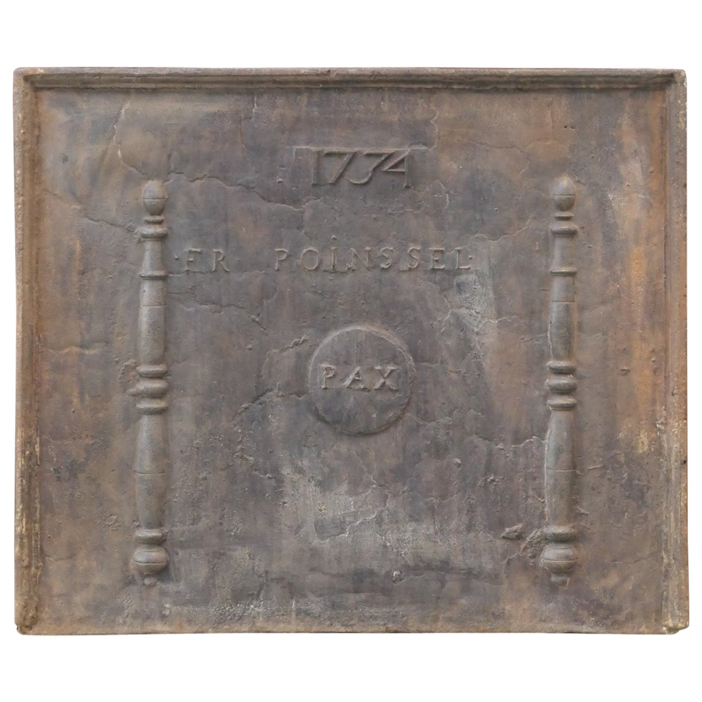 18th Century French Louis XIV 'Allegory of Peace' Fireback / Backsplash