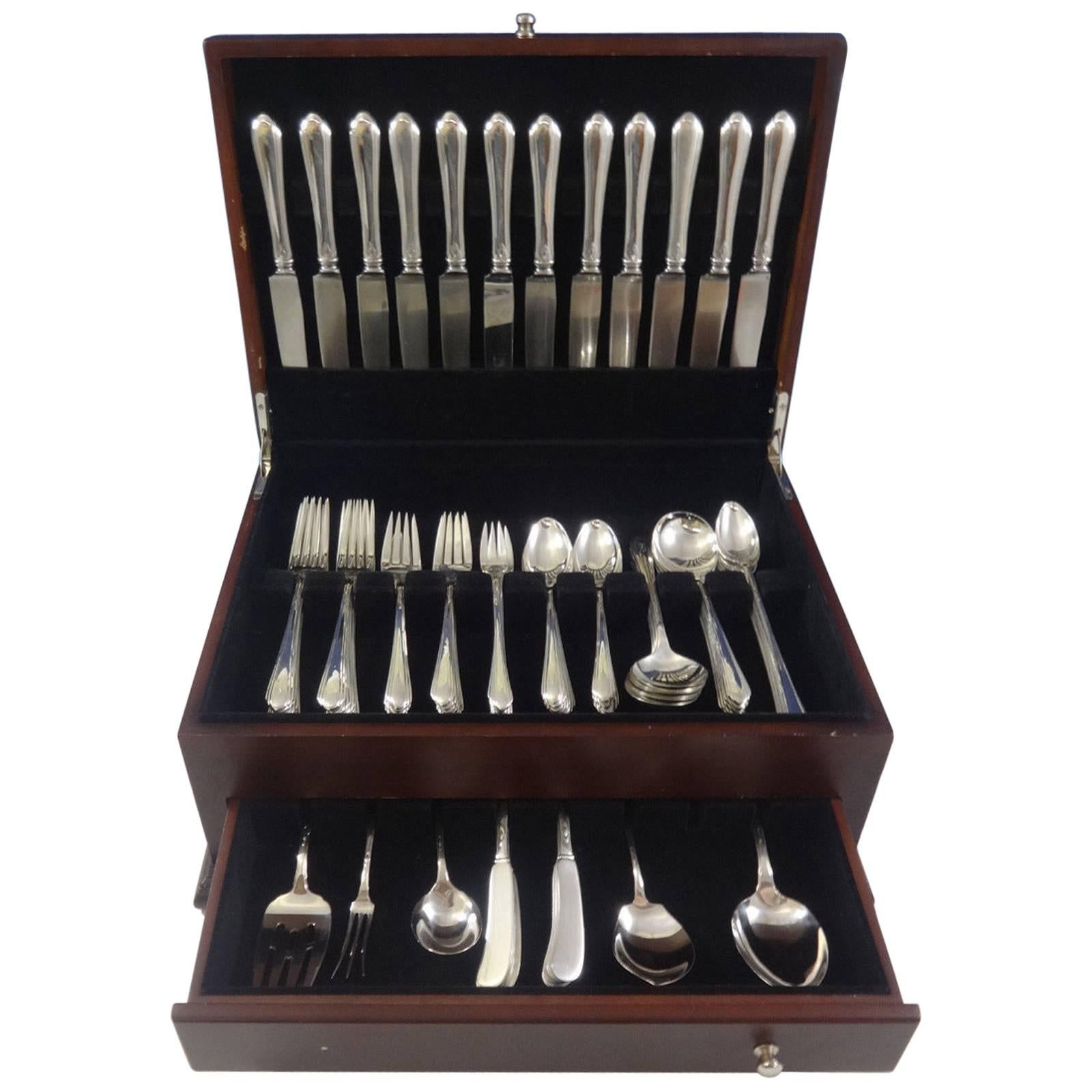 Lady Diana by Towle Sterling Silver Flatware Set for 12 Service 101 Pieces