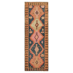 Kermanshah Persischer Kelim-Galerie-Läufer mit Medaillons, Vintage  Rug & Kilim