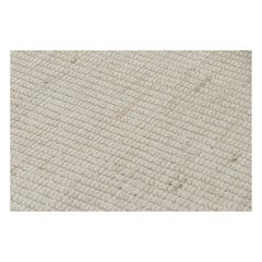 Kilim sobredimensionado de Rug & Kilim con rayas y estrías de textura en beige y blanco