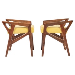 Pair of Mod. 687 Walnut Stools / Ottomans by Gio Ponti for Cassina, c.1953