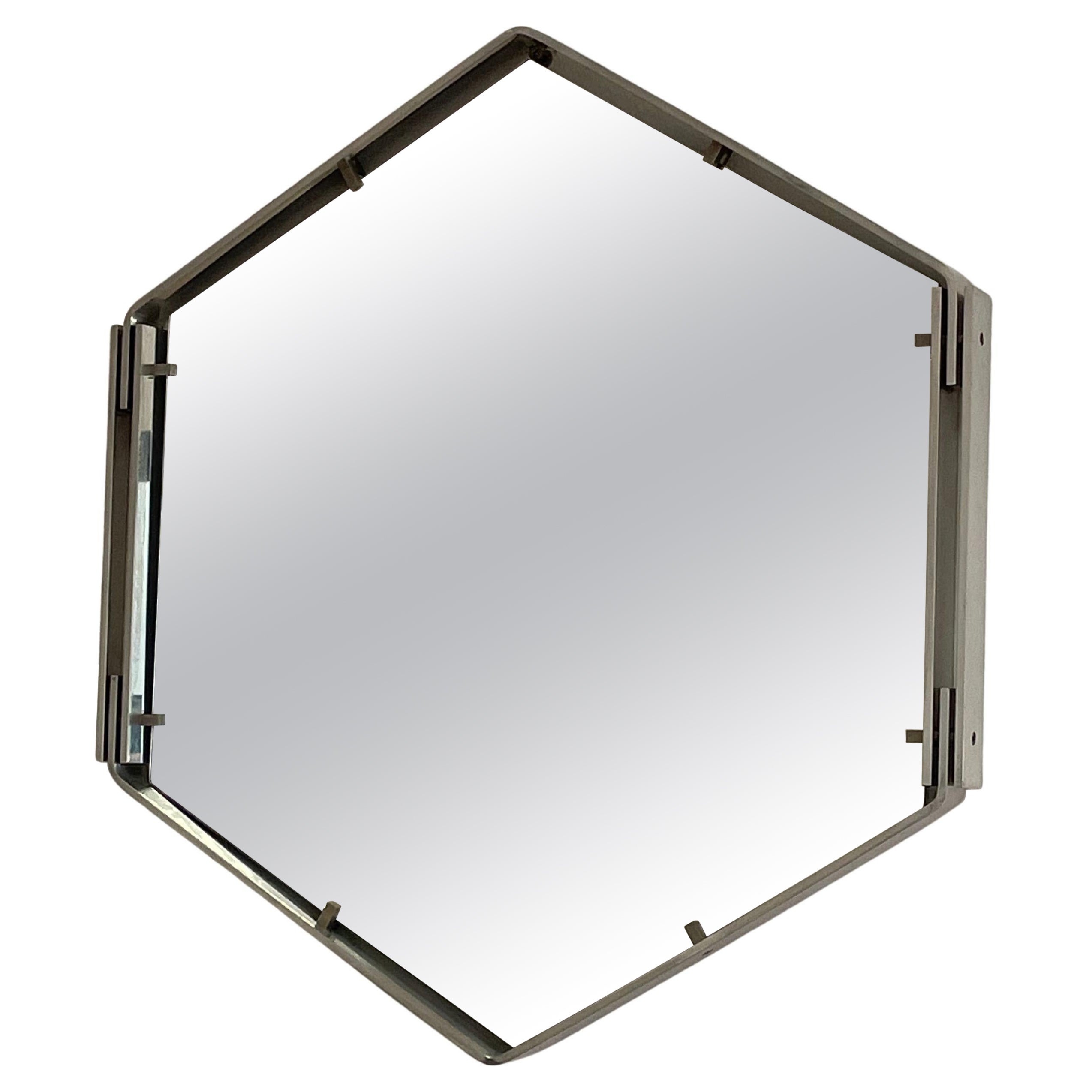 1970s hexagonal mirror