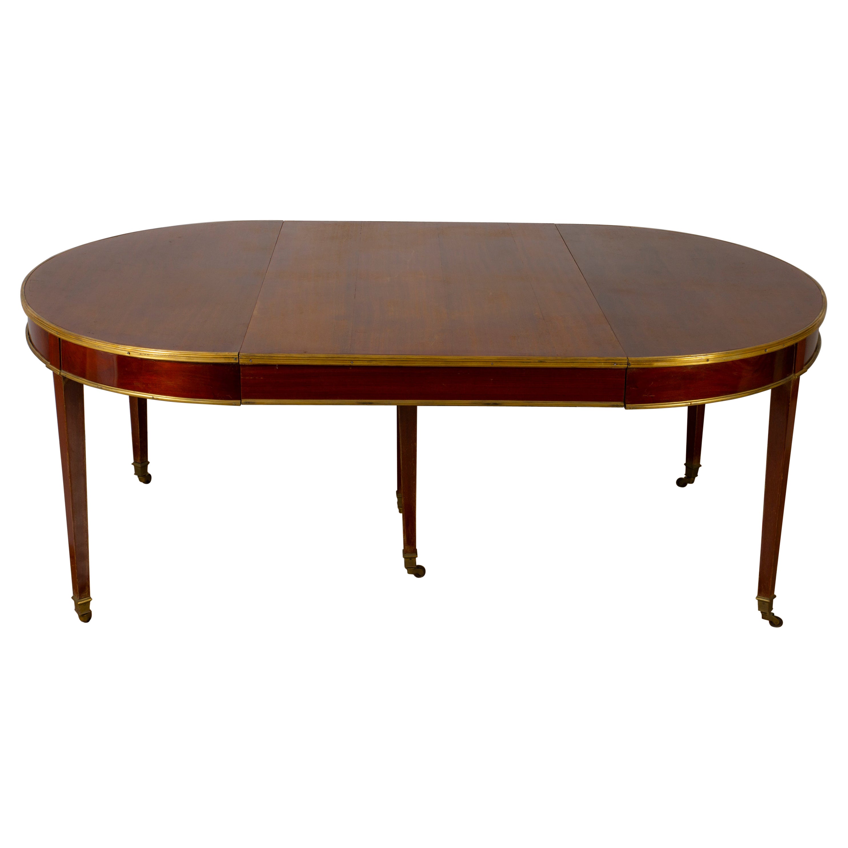 Eleganter französischer Esstisch aus Nussbaum, 19' Jahrhundert, oval, ausziehbar