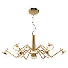 Lampada a sospensione Vector 6+6 di Euroluce Lampadari