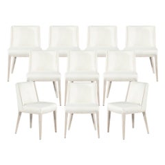 Set von 10 Carrocel-Esszimmerstühlen aus moderner Eiche in gebleichter Oberfläche, maßgefertigt