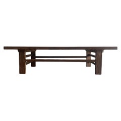 Custom Reclaimed Elm Wood Coffee Table Walnut