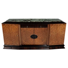 Buffet ancien à plateau de marbre Art Deco